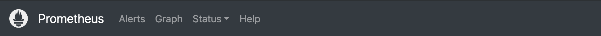 Prometheus UI top menu
