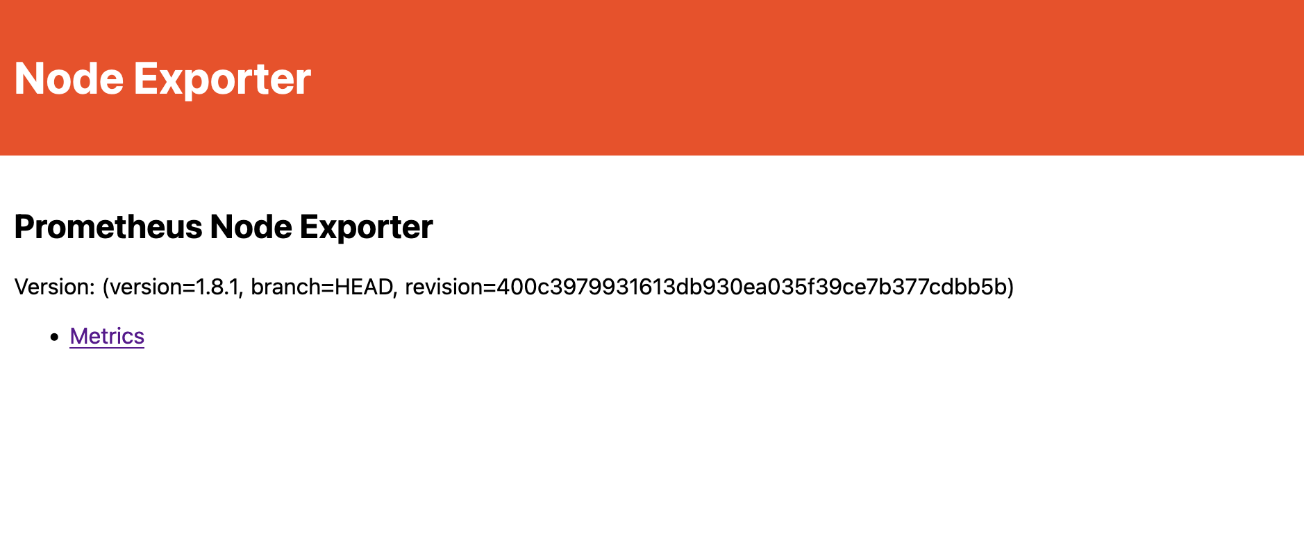 Node exporter home page